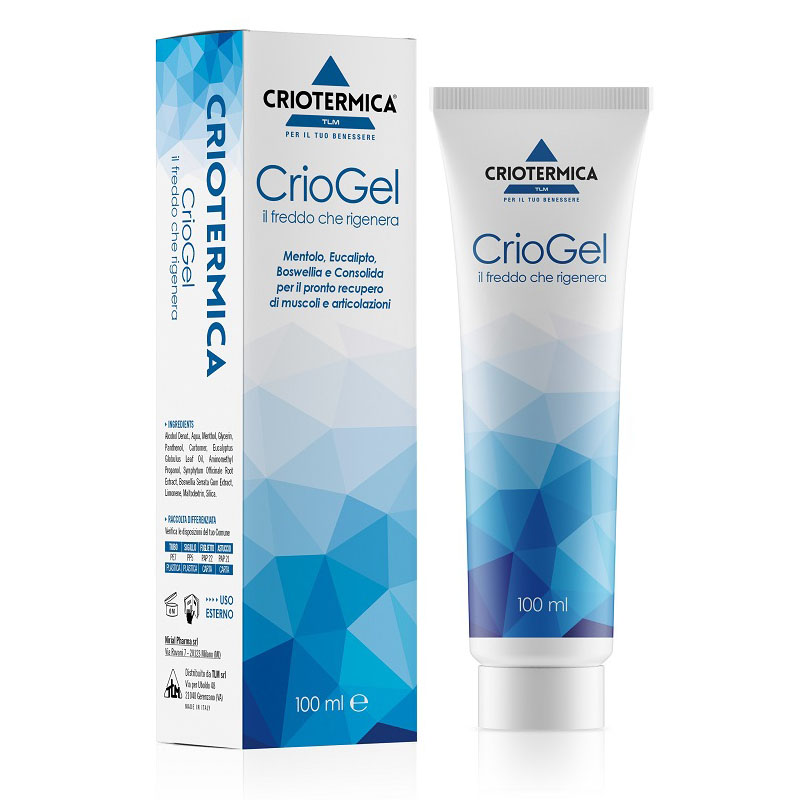 Gel antidolorifico CRIOGEL per terapia del freddo