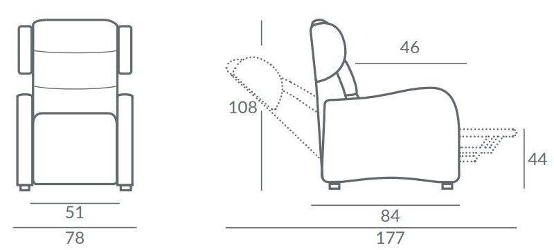 Poltrona elevabile Mamy con pediera allungabile - Made in Italy - immagine 7