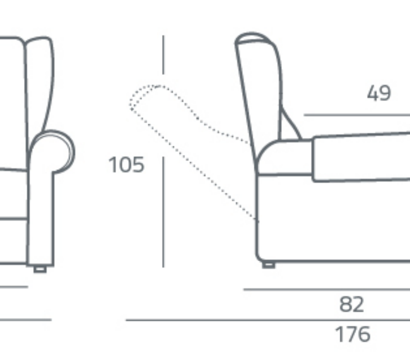 Poltrona elevabile Vanity con pediera allungabile - Made in Italy - immagine 7