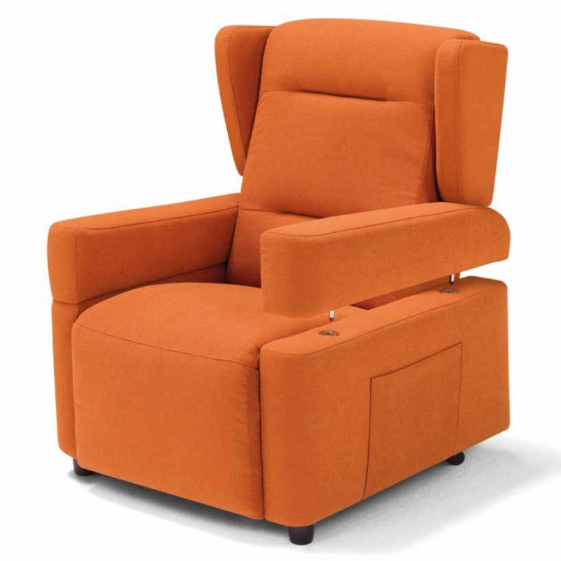 Poltrona elevabile Bonton con braccioli estraibili e tavolino - Made in Italy - immagine 6