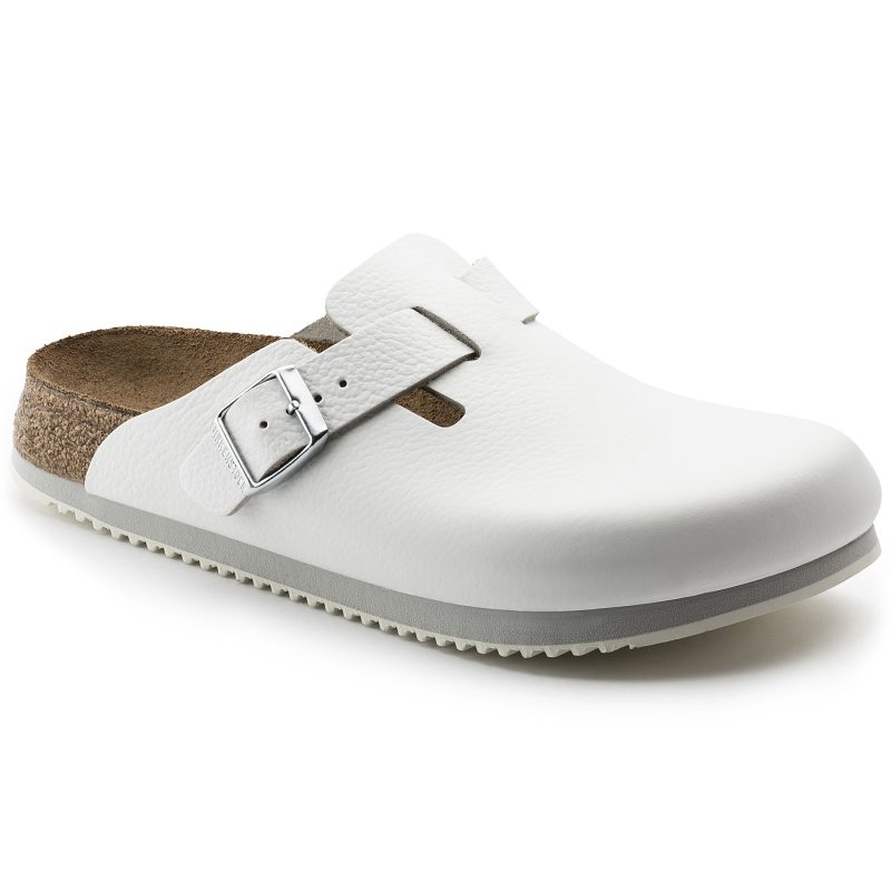 BIRKENSTOCK Boston pelle bianco