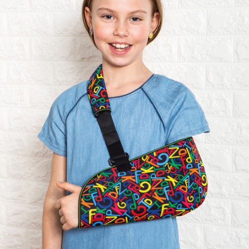 Reggibraccio pediatrico con regolazione a velcro